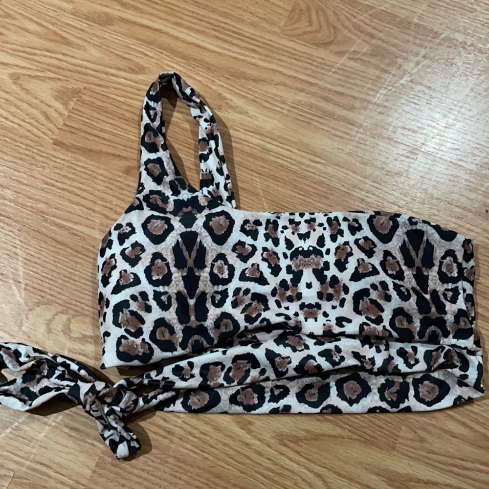 Shein Animal Print One Shoulder Suit